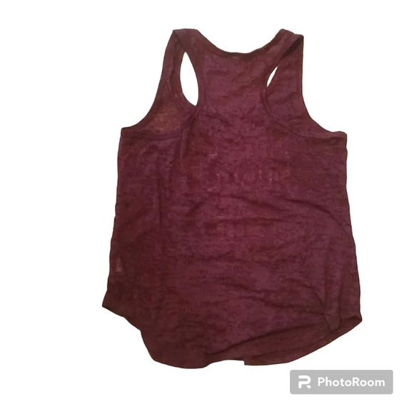 Burgundy exercise tank top. Sz. M - Picture 2 of 3